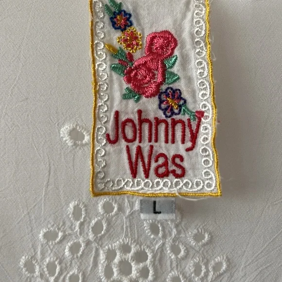 JOHNNY WAS White Eyelet Top - Picture 2 of 8